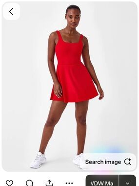 SPANX Get Moving Square Neck Dress w/shorts